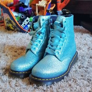 Sparkly blue Dr Martens